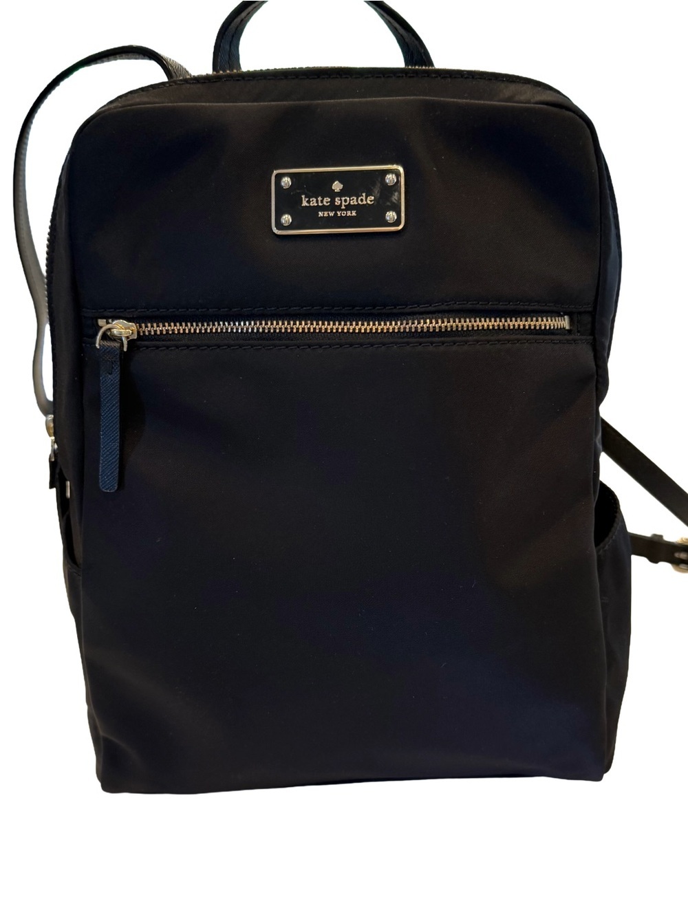 Kate Spade Blake Avenue Nylon Black Backpack Adjustable Leather Straps NWOT